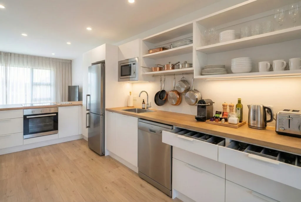 cuisine équipée location Airbnb Strasbourg